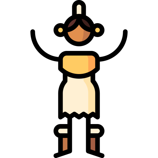 Native american Puppet Characters Lineal Color icon