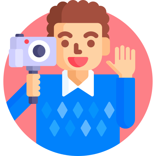 Vlogger Detailed Flat Circular Flat icon