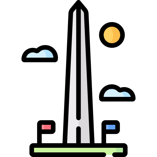 워싱턴 기념비 Special Lineal color icon