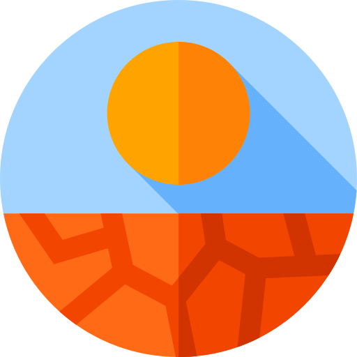 desierto Flat Circular Flat icono