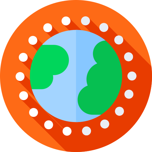 capa de ozono Flat Circular Flat icono