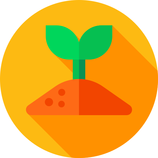 Sprout Flat Circular Flat icon