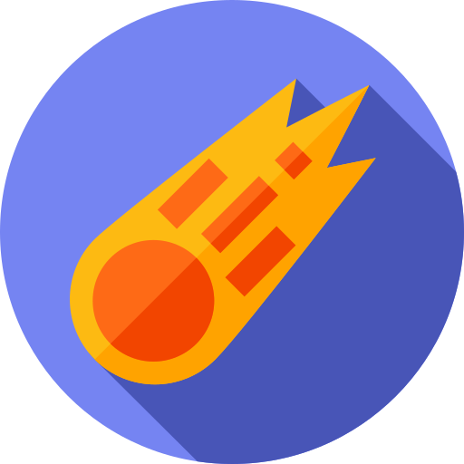 Meteor Flat Circular Flat icon