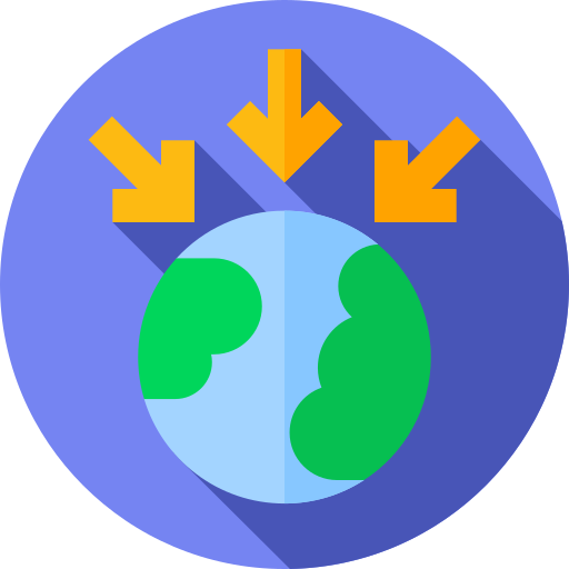 globale erwärmung Flat Circular Flat icon