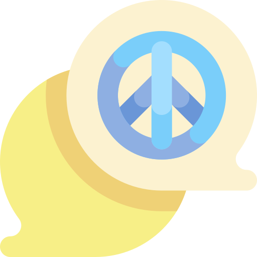 simbolo di pace Kawaii Flat icona