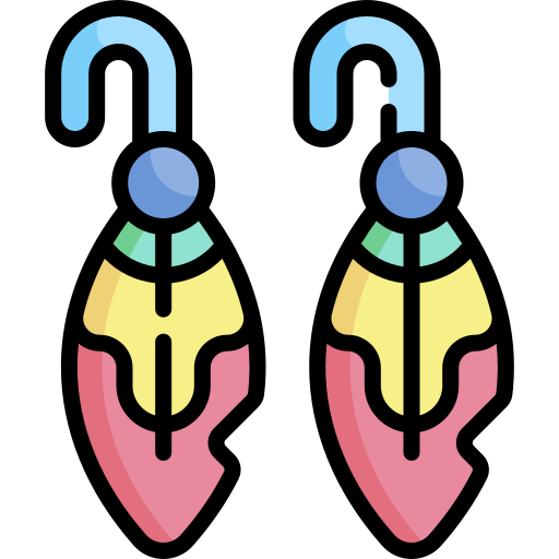 kolczyki Kawaii Lineal color ikona