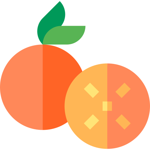 オレンジ Basic Straight Flat icon