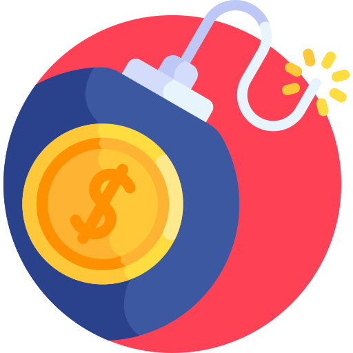 Debt Detailed Flat Circular Flat icon