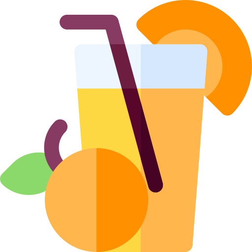 sok pomarańczowy Basic Rounded Flat ikona