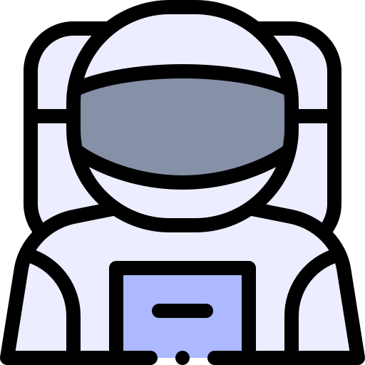astronauta Detailed Rounded Lineal color icono