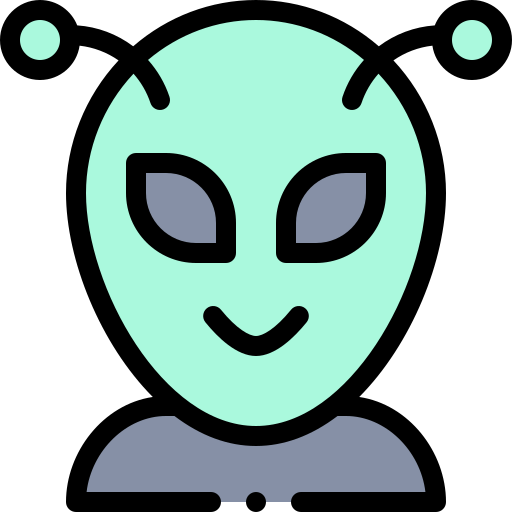Инопланетянин Detailed Rounded Lineal color иконка
