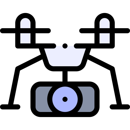 ドローン Detailed Rounded Lineal color icon
