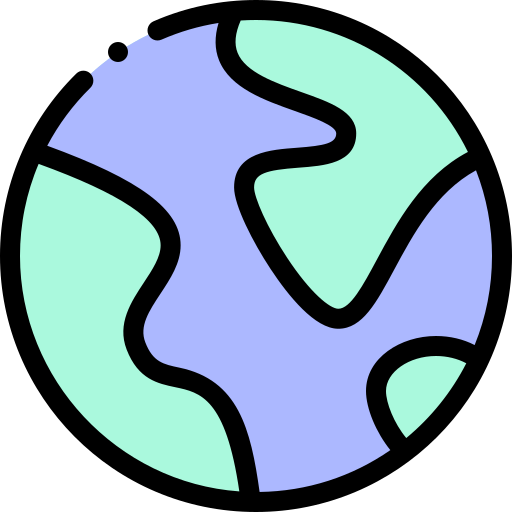 地球 Detailed Rounded Lineal color icon