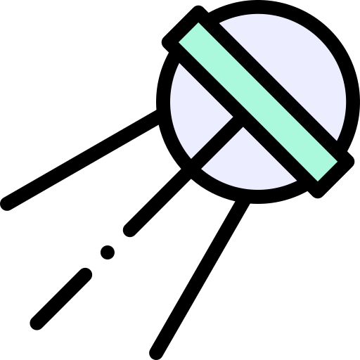 sputnik Detailed Rounded Lineal color ikona