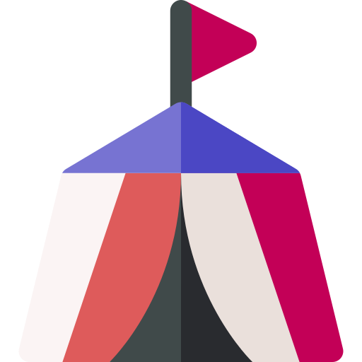 서커스 텐트 Basic Rounded Flat icon