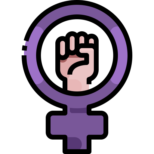 feminismo Justicon Lineal Color icono