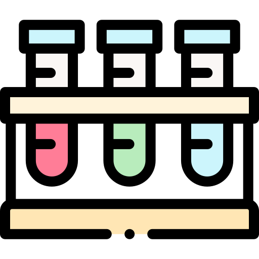 Test tubes Detailed Rounded Lineal color icon