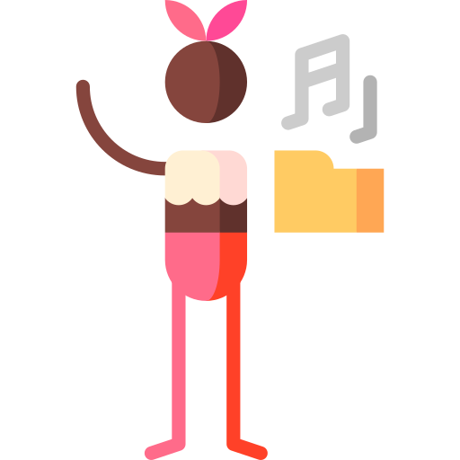 musik Puppet Characters Flat icon