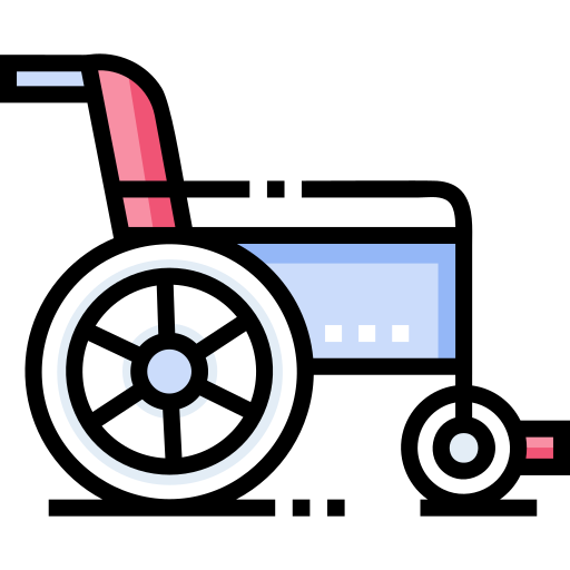 silla de ruedas Detailed Straight Lineal color icono