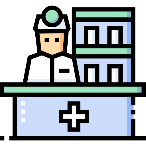recepcionista Detailed Straight Lineal color icono