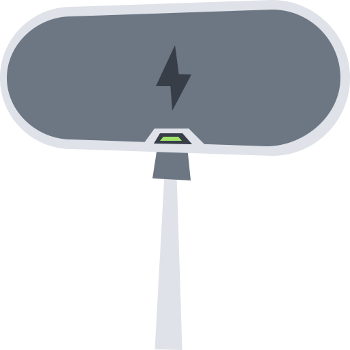 cargador inalámbrico Cartoon Flat icono