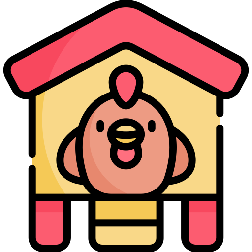 pollo Kawaii Lineal color icono
