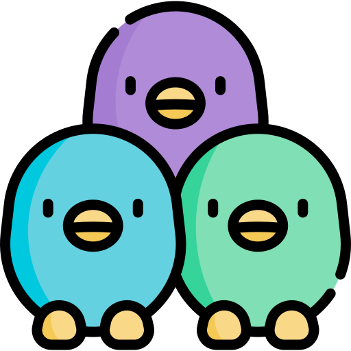 Chickens Kawaii Lineal color icon