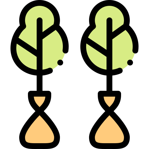 Reforestation Detailed Rounded Lineal color icon