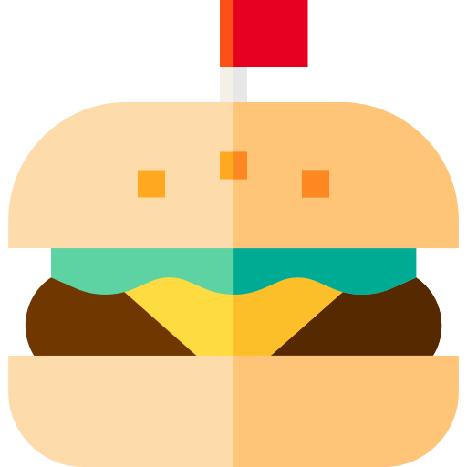 hamburger Basic Straight Flat icon