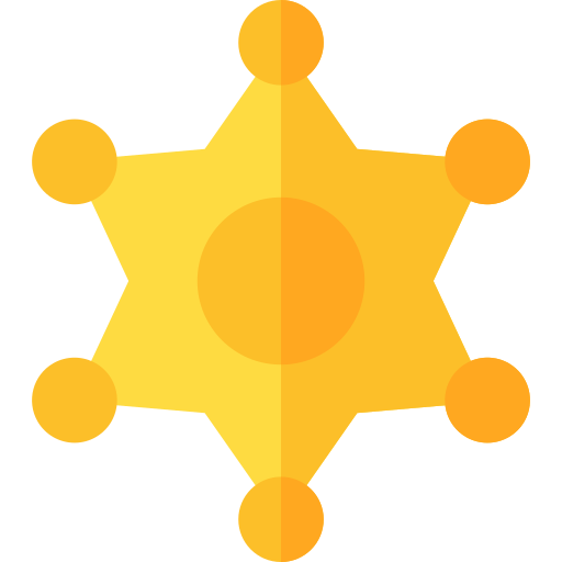 sheriff-abzeichen Basic Straight Flat icon