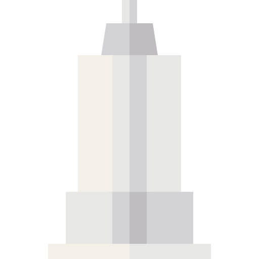 empire state building Basic Straight Flat icoon