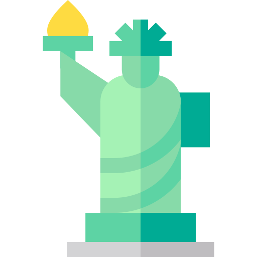 statua wolności Basic Straight Flat ikona