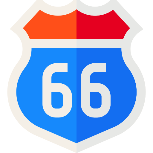 国道66号線 Basic Straight Flat icon