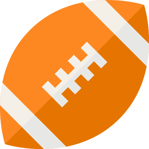 Rugby ball Basic Straight Flat icon