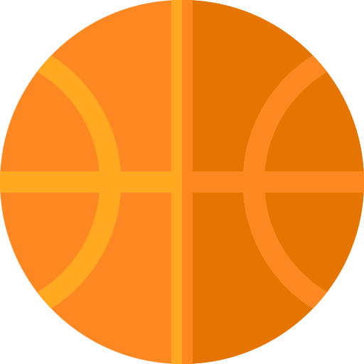 een basketbal Basic Straight Flat icoon