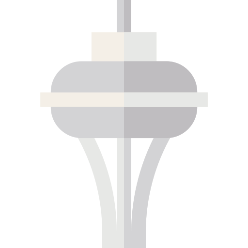 Space needle Basic Straight Flat icon