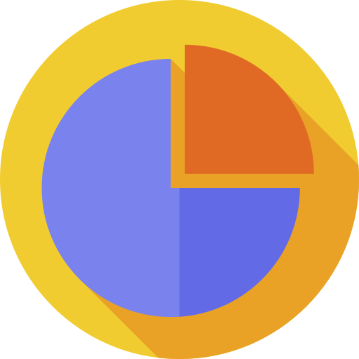 Pie graph Flat Circular Flat icon