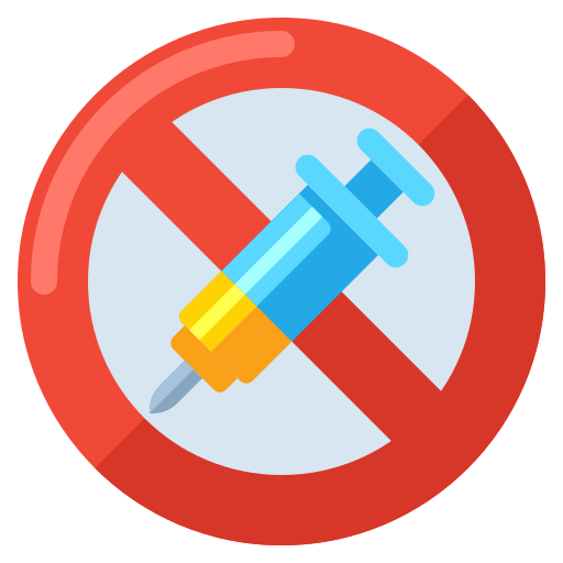 geen vaccins Flaticons Flat icoon