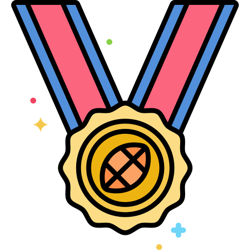 medal Flaticons Lineal Color ikona