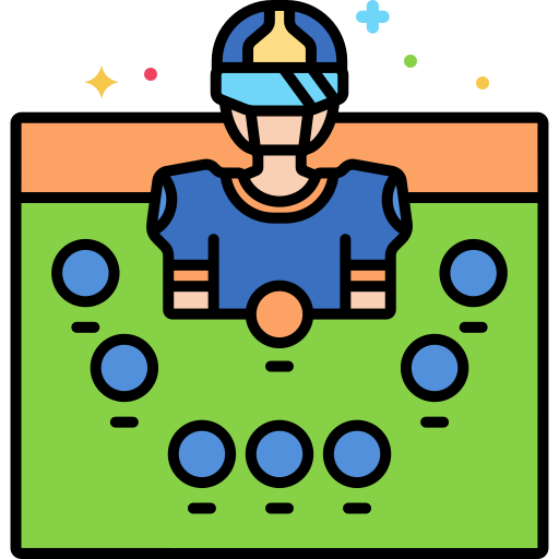 giocatore di football americano Flaticons Lineal Color icona