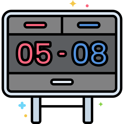 scorebord Flaticons Lineal Color icoon