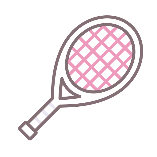 Tennis racket Flaticons Lineal Color icon