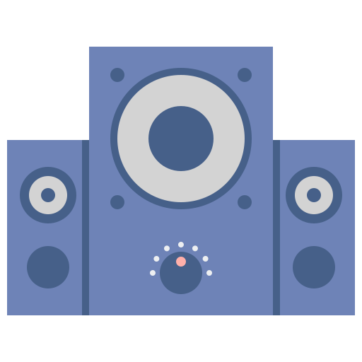luidsprekersysteem Flaticons Flat icoon