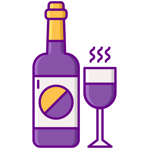 vino Flaticons Lineal Color icona