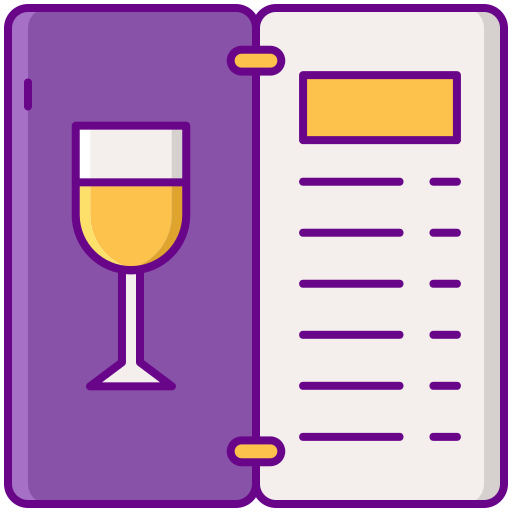 Wine menu Flaticons Lineal Color icon