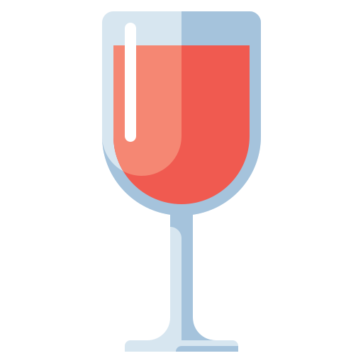 copa de vino rosado Flaticons Flat icono