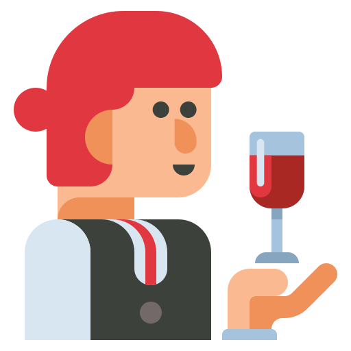 sommelier Flaticons Flat Ícone