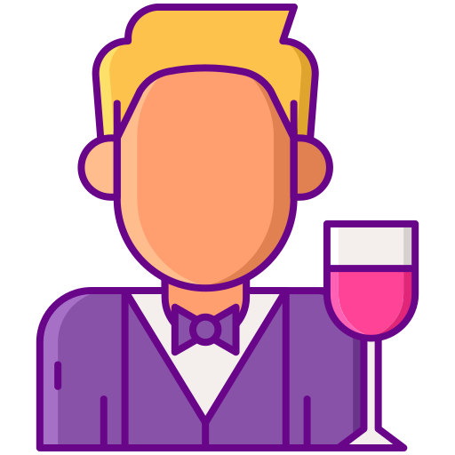 sommelier Flaticons Lineal Color icon
