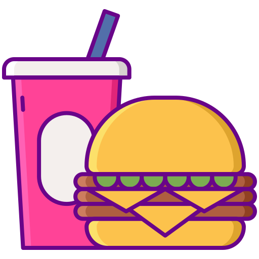 fast food Flaticons Lineal Color icona