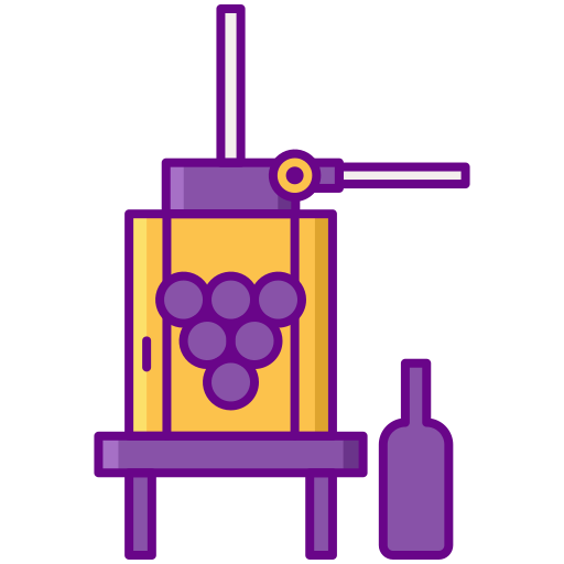 Wine press Flaticons Lineal Color icon